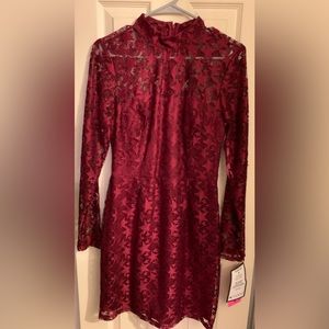 Betsey Johnson Red Lace Star Dress